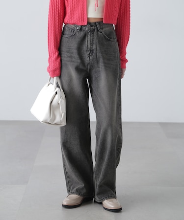 ブラストオーバーダイワイドストレートデニムパンツ