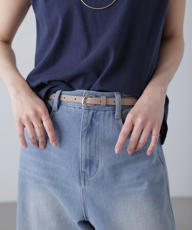 変形バックル細ベルト