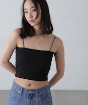 カップ付きショート丈キャミソール