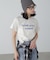 カラーフレンチロゴプリントTシャツ