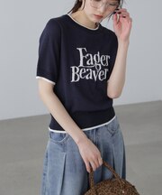 配色ラインロゴニット