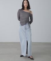 ［MFM］デニムナロースカート