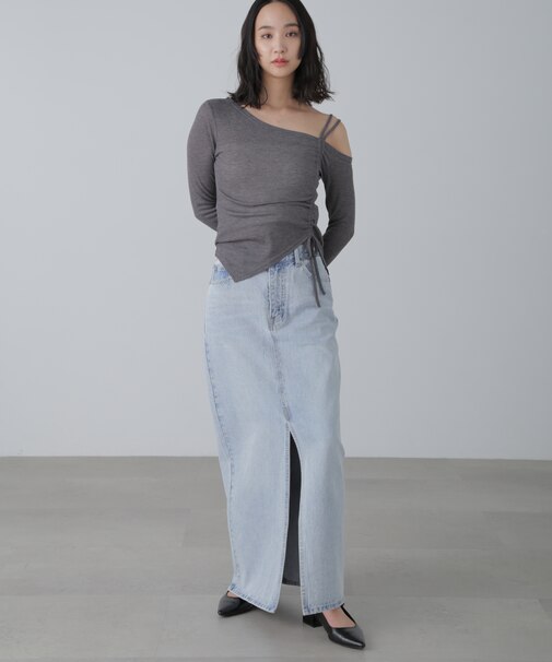 ［MFM］デニムナロースカート