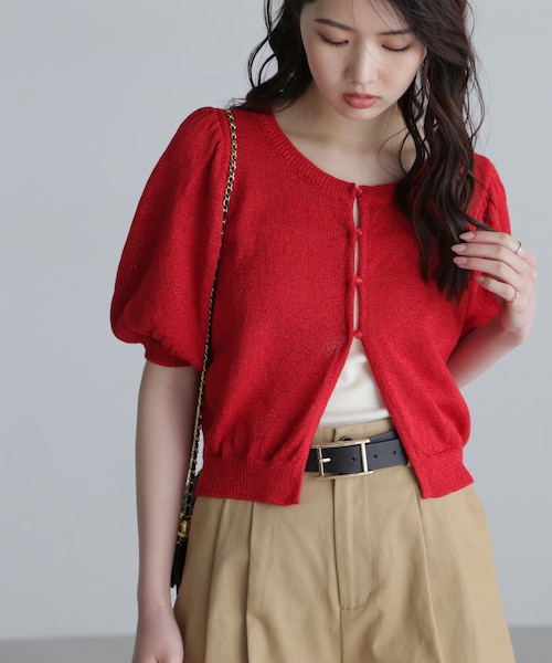 ODAKHA／crazy lace short knit｜ナノ・ユニバースの通販｜&mall