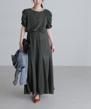 前後２ＷＡＹボリュームスリーブワンピース