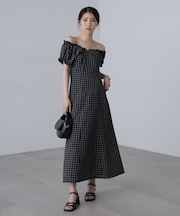 2wayギャザーオフショルマーメイドワンピース