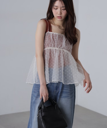 ドットチュールビスチェ