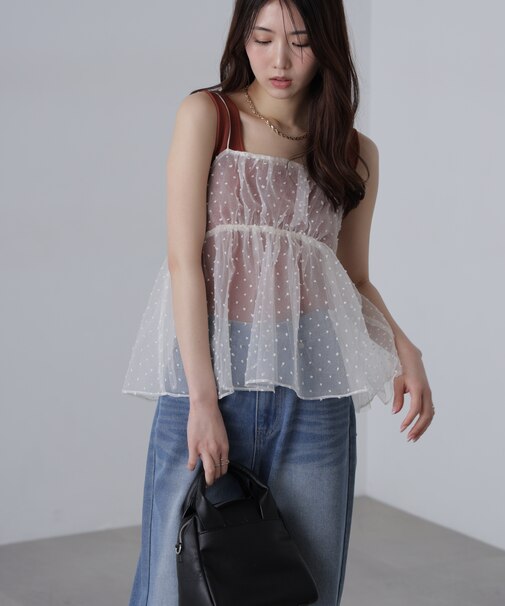 ドットチュールビスチェ