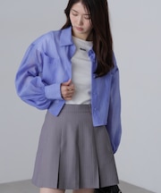 シアーオーガンジーショート丈シャツ