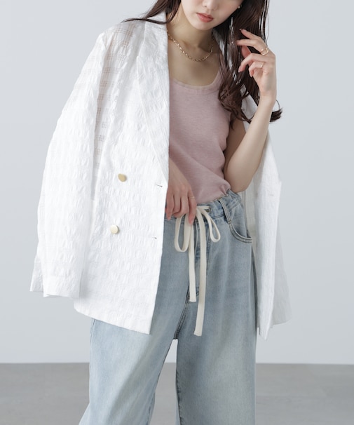 ［MFM］シアーチェックジャケット