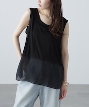 ［MFM］シアードッキングノースリーブカットソー