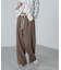 杉綾リボンベルトワイドパンツ