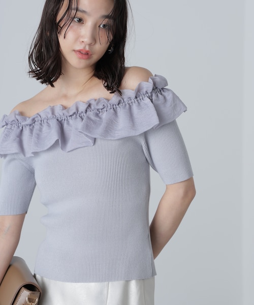 ODAKHA／crazy lace short knit｜ナノ・ユニバースの通販｜&mall