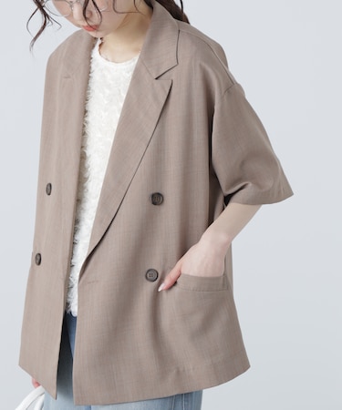 半袖オーバーサイズジャケット