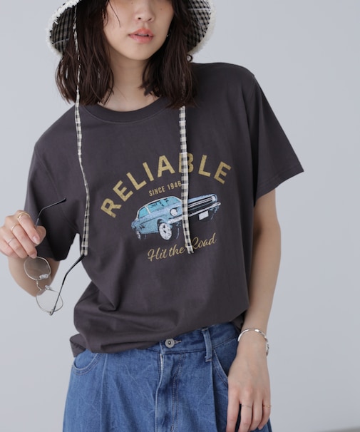 クラシックカープリントTシャツ