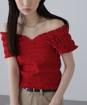 2wayシャーリングオフショルカットソー