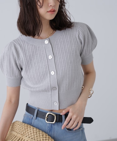 透かし編み前後2wayカーディガン