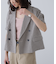 袖コクーンダブルブレストハーフジャケット