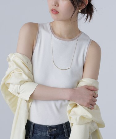 ［MFM］カップ付アメスリチュールラメタンク