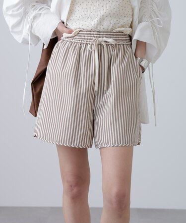 〈セットアップ対応〉ストライプショートパンツ
