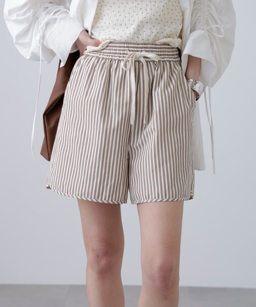 〈セットアップ対応〉ストライプショートパンツ