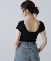 バックラウンド半袖カットソー