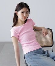 バックラウンド半袖カットソー