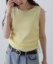 サイドドロストノースリーブニット