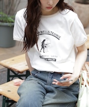 レトロスポーツプリントTシャツ