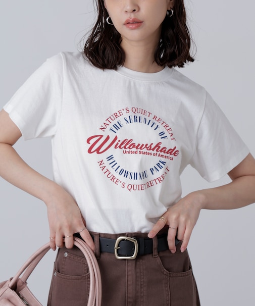 サークルロゴプリントTシャツ