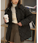ウエストドロストキルティングコート