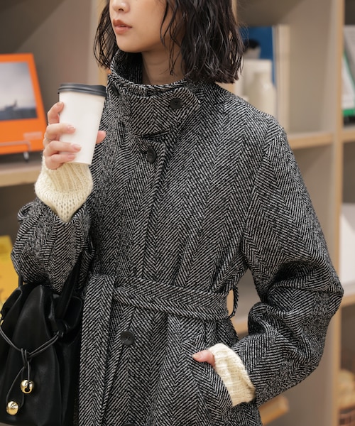 ツイードシングルカラーコート　XL 新品タグなし ユニクロ公式 | ツイードシングルカラーコート
