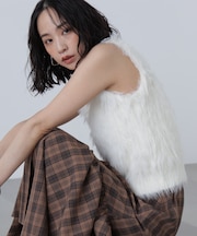 ロングシャギーノースリニット