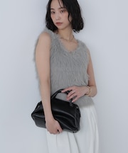 ロングシャギーノースリニット