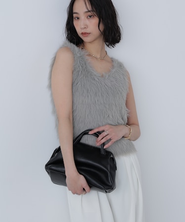 ロングシャギーノースリニット
