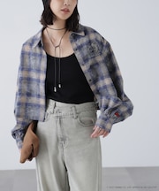 サンリオキャラクターズコラボ CHECK SHIRT チェックシャツ