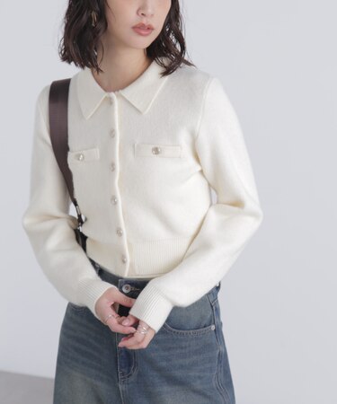 金ボタン前あきポロニット