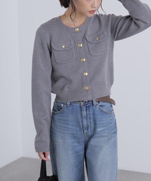 【マルタンマルジェラ】ニットカーディガン フロントポケット付き Maison Margiela（メゾン マルジェラ）ローゲージアルパカ