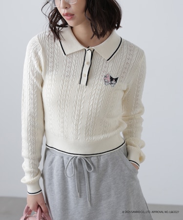 〈メロクロコラボ〉ニット長袖プルオーバー