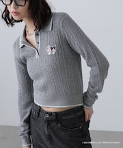 〈メロクロコラボ〉ニット長袖プルオーバー