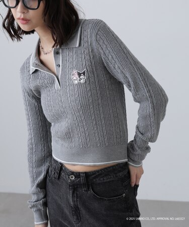 〈メロクロコラボ〉ニット長袖プルオーバー