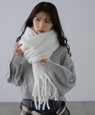 大判無地ストール