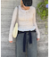 レイヤード風フリルリボンカットソー