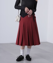 タックプリーツミディスカート