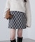 バイアスチェックミニスカート