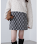 バイアスチェックミニスカート