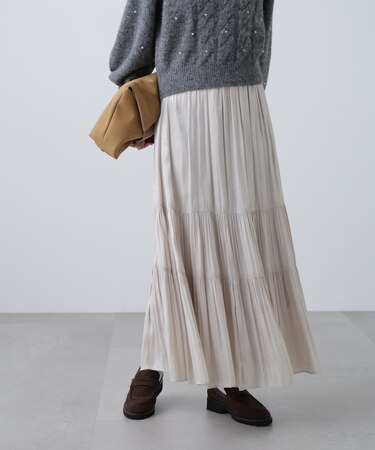 シャイニーティアードスカート