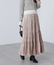 シャイニーティアードスカート