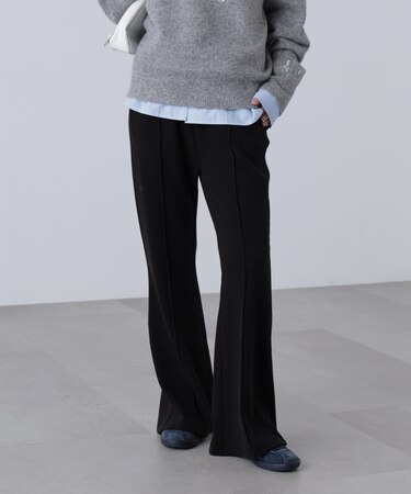 リブフレアカットパンツ