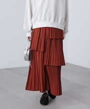 ランダムプリーツティアードスカート